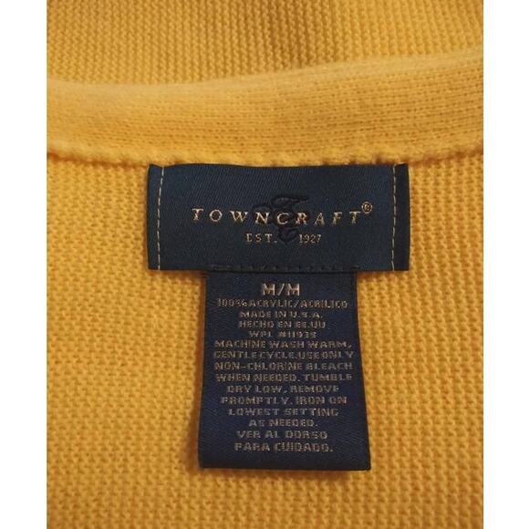 Vintage Town Craft Yellow Button Front Grandma Knit Cardigan Sz Medium - Picture 3 of 4